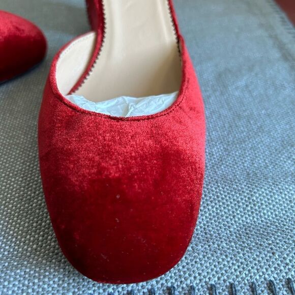 NWOT J.Crew Maisie Studded Velvet Heels - Picture 7 of 12